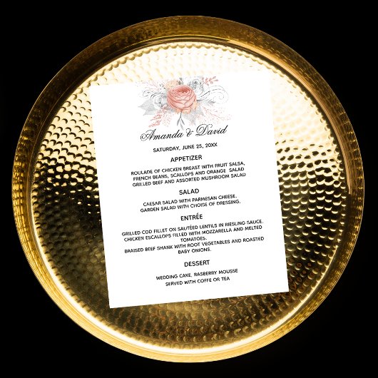 のメニュ結婚ーバラ金ゴールド花模様白