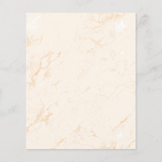 のメニュ結婚ーパンパスグラスバラ金ゴールド大理石 (裏面)