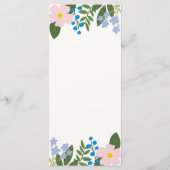 のメニュ結婚ーピンクの花 メニュー (裏面)