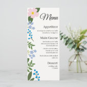 のメニュ結婚ーピンクの花 メニュー (スタンド正面)