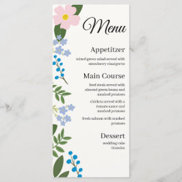 のメニュ結婚ーピンクの花 メニュー