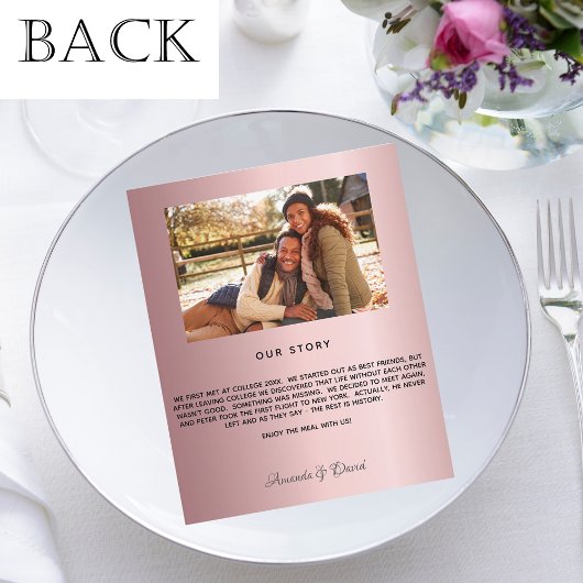 のメニュ結婚ーピンクフローラほこりっぽいバラ金ゴールド写真