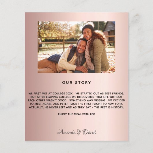 のメニュ結婚ーフローラバラ金ゴールド写真ストーリー (裏面)