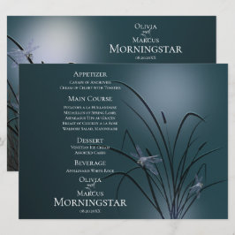 のメニュ結婚ープログラム |ダスティティール(緑がかった色)トンボ メニュー