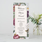 のメニュ結婚ー式開花フラワーバタフライ プログラム (スタンド正面)