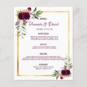 のメニュ結婚ー水色花模様白ブルゴーニュ (正面)