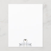 のメニュ結婚ー白鳥カップル白ミニマリスト (裏面)