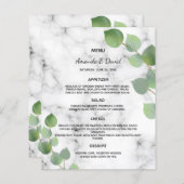 のメニュ結婚ーeucalyptus緑の植物大理石 (正面/裏面)