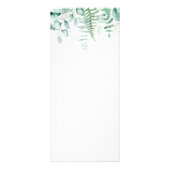 のメニュ結婚ーeucalyptus greenery woodland phends ラックカード (裏面)