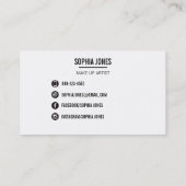 ★のメーキャップアーティストの赤い唇の写真の名刺の★ 名刺 (裏面)