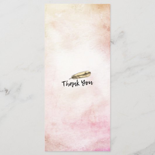 のメ結婚ニューエレガントウォーターの色フローラの羽 メニュー (裏面)