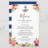 のメ結婚ニュー航海のいかりフローラネイビーブルー (正面/裏面)