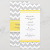 のメ結婚ニュー黄色いグレーの山形 メニュー (正面/裏面)