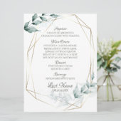 のメ結婚ニュー |グレー表示のジェードグリーン植物学メニュー メニュー (スタンド正面)