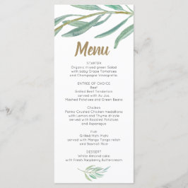 のメ結婚ニュー – ブライダルシャワーメニュ素朴ー緑 メニュー