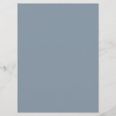 のメ結婚ニュー |水彩ほこりっぽい青フローラ メニュー (裏面)