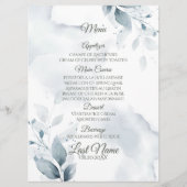 のメ結婚ニュー | Dusty Blue Botanicalメニュー メニュー (正面)