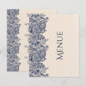 のメ結婚ニューBeige Linen & Dark-Blue Lace (正面/裏面)
