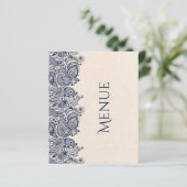 のメ結婚ニューBeige Linen & Dark-Blue Lace (スタンド正面)