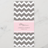 のメ結婚ニューPink Gray Chevron メニュー (裏面)