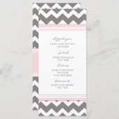 のメ結婚ニューPink Gray Chevron メニュー (正面/裏面)