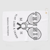 のモカスタムノグラムと名前をテニス·ゴルフ/テニス·タオル ゴルフタオル (横)