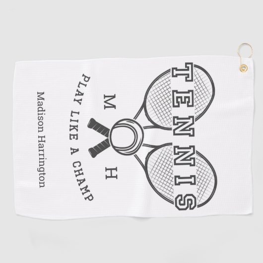 のモカスタムノグラムと名前をテニス·ゴルフ/テニス·タオル ゴルフタオル (横)