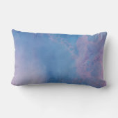 *~*のモダンな泡だらけの青いマゼンタの抽象芸術の水彩画 ランバークッション (裏面)