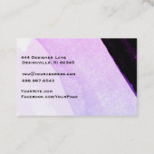 *~*のモダンの抽象芸術のはっきりしたで幾何学的で黒く青いピンク 名刺 (裏面)