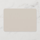 のモダンアイボリー結婚Taupe詳細エンクロージャカード エンクロージャーカード (裏面)