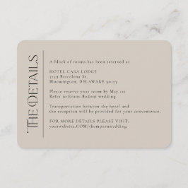 のモダンアイボリー結婚Taupe詳細エンクロージャカード エンクロージャーカード