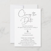 のモダンキャンセルが延期された日付の変更 招待状 (正面)