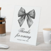 のモダンサインに対す感謝している黒い来弓シャワー 台座サイン (インサイチュ)