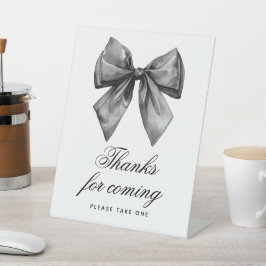 のモダンサインに対す感謝している黒い来弓シャワー 台座サイン