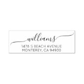 のモダンスクリプ結婚トファミリ名と差出人住所 セルフインキングスタンプ (デザイン)