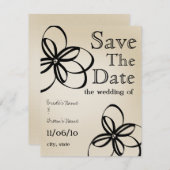 のモダンタ結婚ンと黒の日付を保存 セーブザデート (正面/裏面)