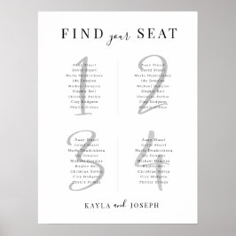 のモダンボードの表4結婚座席表 ポスター