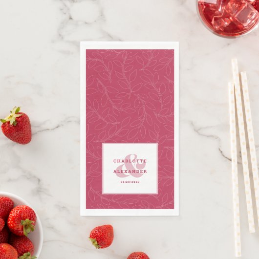 のモダンマゼン結婚タ色の赤い花嫁と花婿のパターン (インサイチュ)