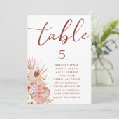 のモダンミニマル表結婚座席表カード (スタンド正面)