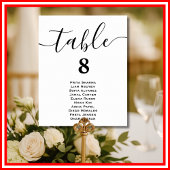 のモダンミニマル表結婚座席表カード ポスター