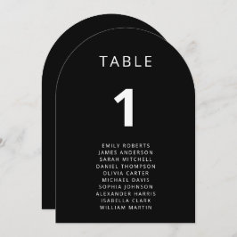 のモダンミニマル表結婚座席表カード 招待状