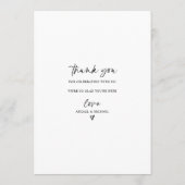 のモダンメ結婚ニューの手書きシンプル入力 メニュー (裏面)