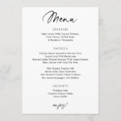 のモダンメ結婚ニューの手書きシンプル入力 メニュー (正面)