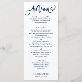 のモダンメ結婚ニュー |タイポグラフィ（ネイビーブルー） メニュー