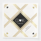 のモダンモノグラム付きジオメト結婚リ線 (正面)