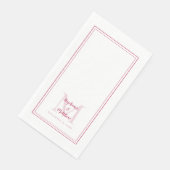 のモダンモノグラ結婚ム名の日付マゼンタディナー (コーナー)