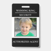 のモダンリングや輪結婚セキュリティ – リング付きベアラーバッジ バッジ (表面)