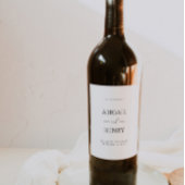 のモダンワ結婚イン・ラベルのミニマリスト ワインラベル