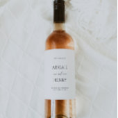 のモダンワ結婚イン・ラベルのミニマリスト ワインラベル