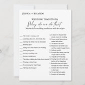 のモダン伝統結婚ブライダルシャワーゲームカード 案内状 (正面)